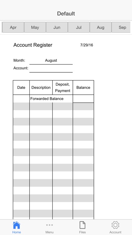 Account Register