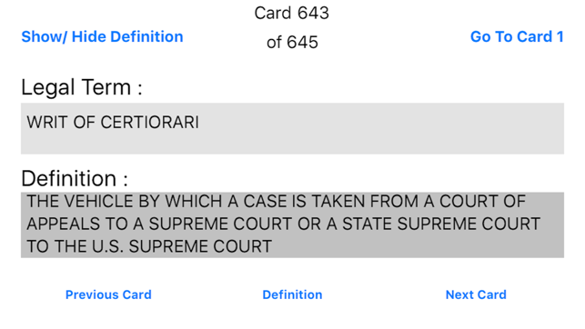 Basic Legal Flashcards