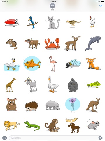 Stickertoons Zoo – Animal stickers for iMessage screenshot 2