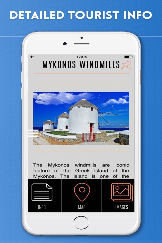 Mykonos Travel Guide and Offline City Street Map screenshot 3