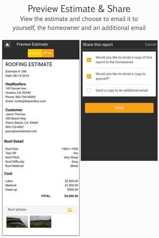 Roofing Estimates App screenshot 4