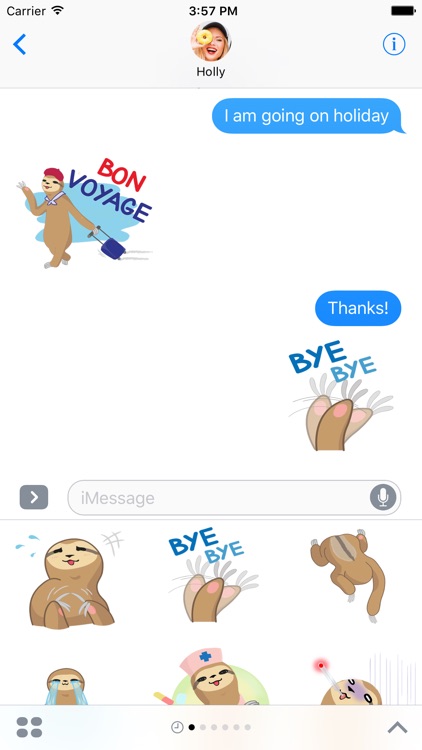 Andy the Sloth - Lazy Stickers