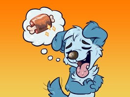 Some silly blue puppy stickers to brighten your day
