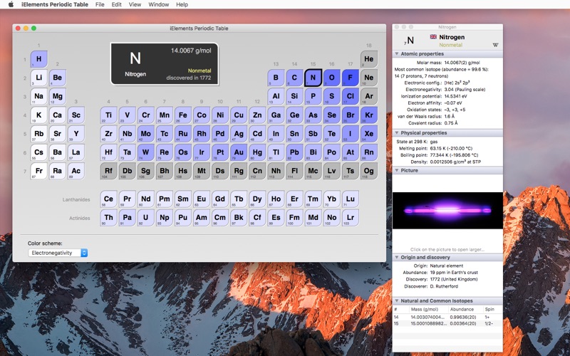 iElements Periodic Table Screenshot