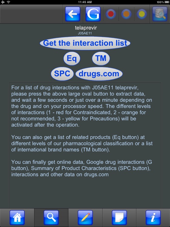 Drug Interactions for iPad