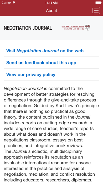 Negotiation Journal screenshot1