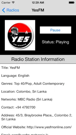 Game screenshot Sri Lanka Radio Live Player (Jayawardenapura / Sinhala) apk