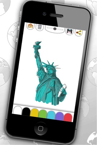 World drawing coloring book for adults - Premium screenshot 4