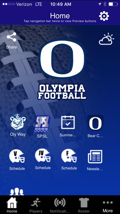 Olympia High School Football app