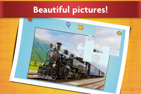 Cars, trucks and trains puzzles - Relaxing photo picture jigsaw puzzles for kids and adults screenshot 4