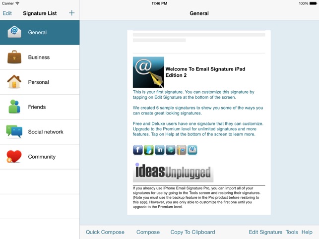 Email Signature iPad Edition(圖1)-速報App