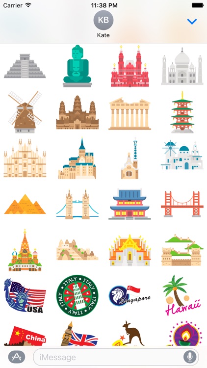 Famous Landmarks for Stickers