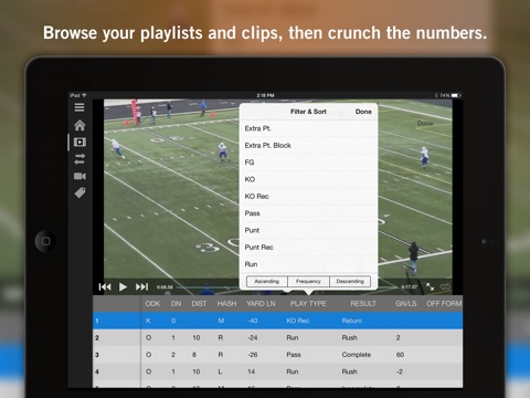 Hudl screenshot 2