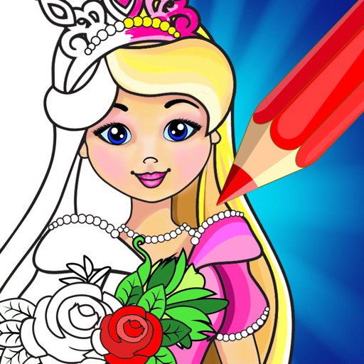 Princess: Kids Coloring Book Icon