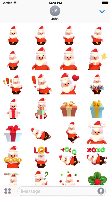 Santa! Cute 3D Emoji and Text Stickers for iMessag