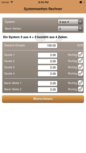 Systemwetten Rechner der Wettbasis(圖2)-速報App