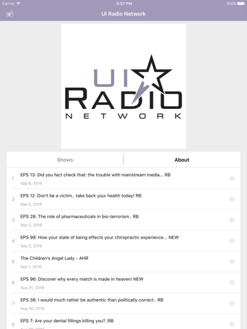 UI Radio Network - náhled