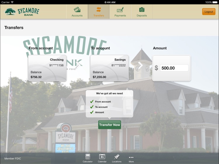 Sycamore Bank for iPad screenshot-3