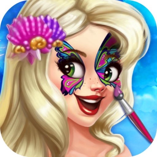 Mermaid Mommy Face Graffiti-Princess Makeup&Butterfly Mask Icon