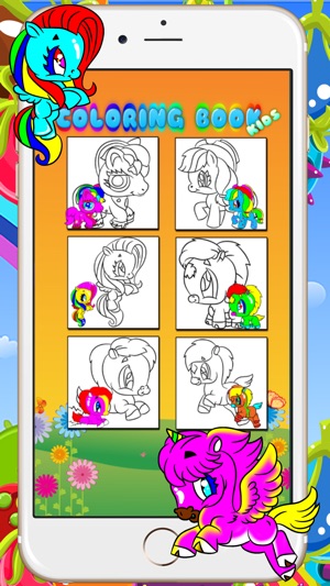 Pony Coloring Book For Kids - 绘画比赛 手指画 嬰