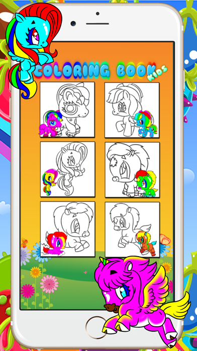 How to cancel & delete Little Kids Set Drawing Basics Pony Coloring Book from iphone & ipad 1