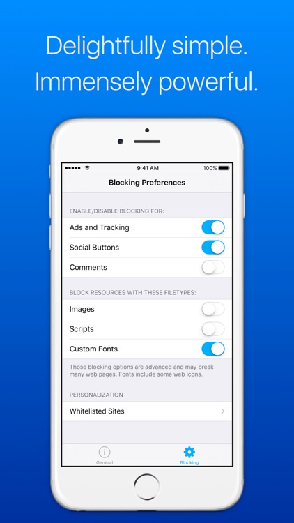 Purify: Block Ads and Tracking. Browse in Peace. screenshot-0