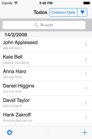 Contacts last entries & search screenshot 3