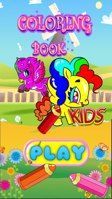 How to cancel & delete Little Kids Set Drawing Basics Pony Coloring Book from iphone & ipad 2