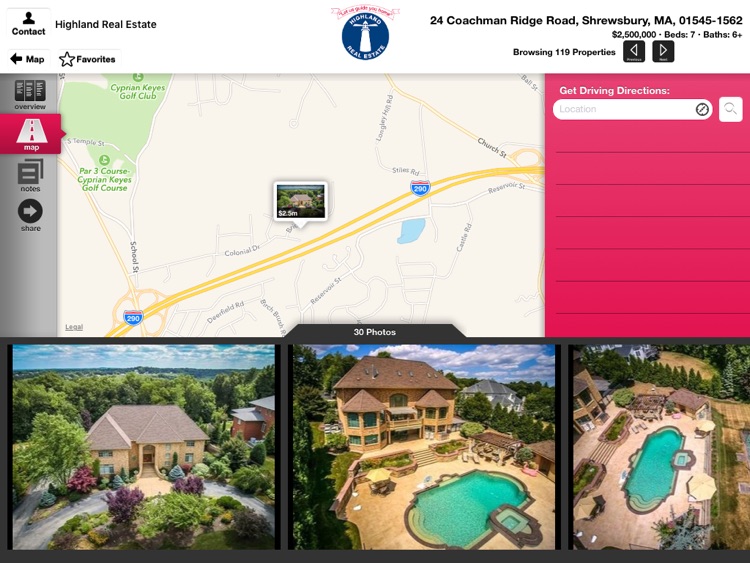 Highland Real Estate Home Search for iPad