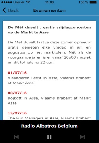 Radio Albatros Belgium screenshot 3