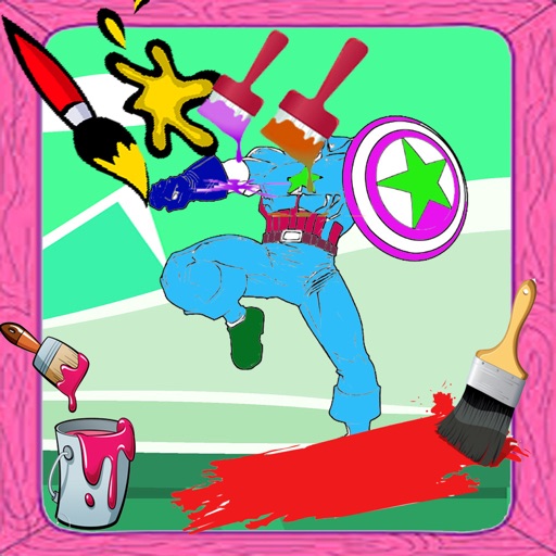 Coloring For Kids Game Captain America Version
