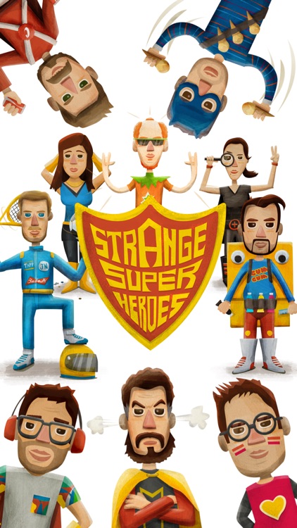 Strange Super Heroes Stickers