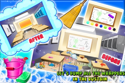 Class Room Wash – Kids Cleanup Game screenshot 4