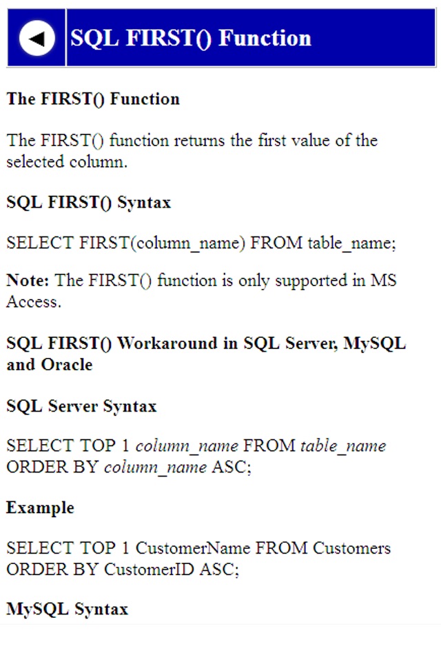 SQL programming tutorial screenshot 4