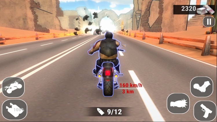 3D Madness Bike Racing: Highway free action with gun, kick, punch