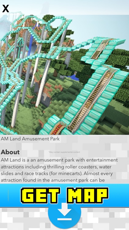 Roller Coasters in MINECRAFT PE Pocket Edition Map