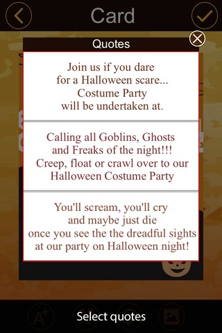 Halloween Party Invitation screenshot 4