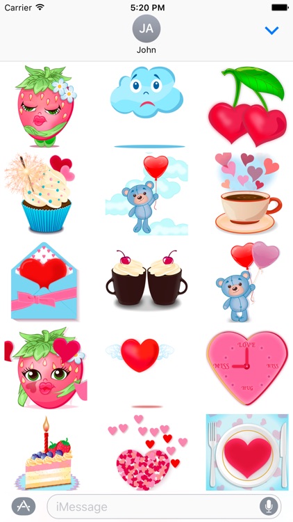 About love - love stickers with hearts and sweets screenshot-3