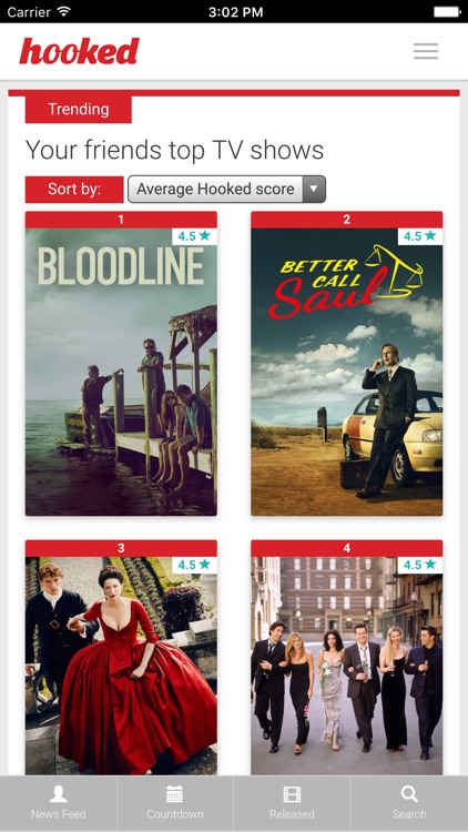 Hooked - Follow, countdown & recommend TV