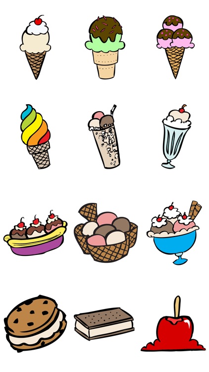 Ice Cream, Candy and Cake Stickers