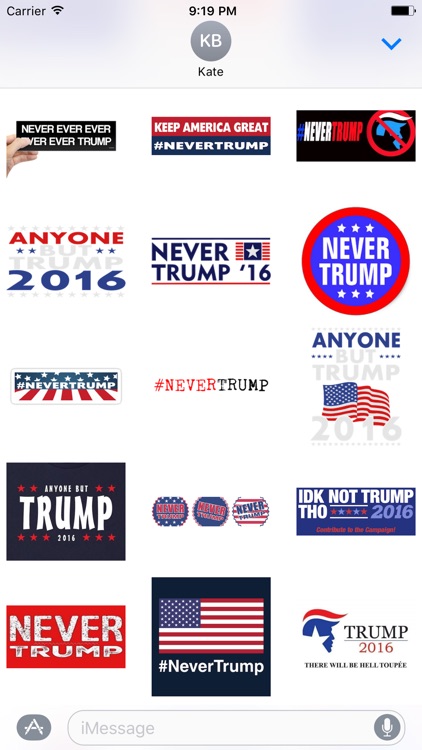 Never Donald Trump for President 2016 Stickers