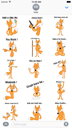 Fox Expressions friendship Indian desi stickers(圖1)-速報App