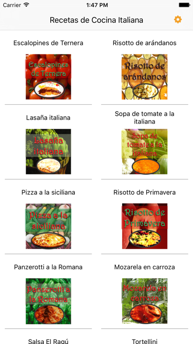 Recetas de Cocina Ita... screenshot1