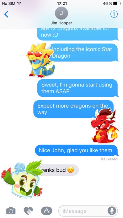 Dragon City Stickers iPhone Capturas de pantalla