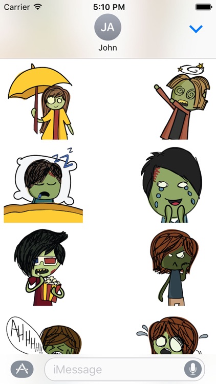 The Zombie Kids Stickers