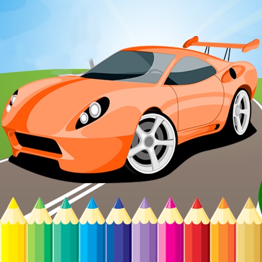 Race Car Coloring Book Super Vehicle drawing game iPhone App