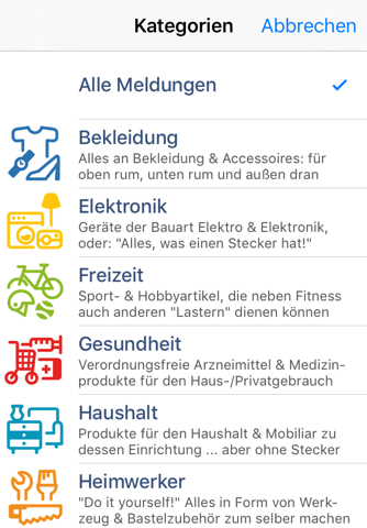 Rückruf-Portal für Deutschland screenshot 2