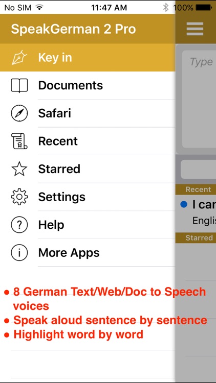 SpeakGerman 2 (8 German Text-to-Speech) screenshot-0