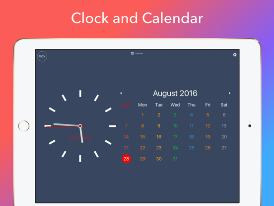 顔時計 カレンダー付き Ipadアプリ Applion