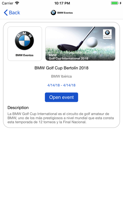 BMW Eventos screenshot 2